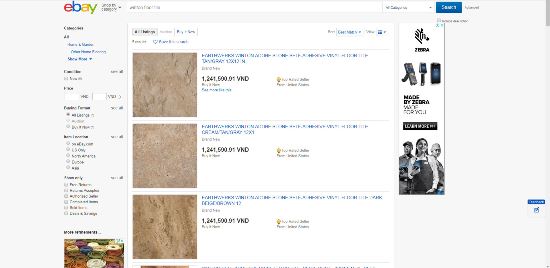 Sàn nhựa giả gỗ Winton được bán trên eBay