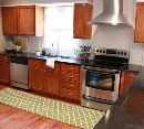 Tiện dụng của những tấm thảm trang trí phòng bếp.